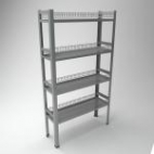 Стеллаж для тарелок и стаканов СТС-4 (885х280х1600)